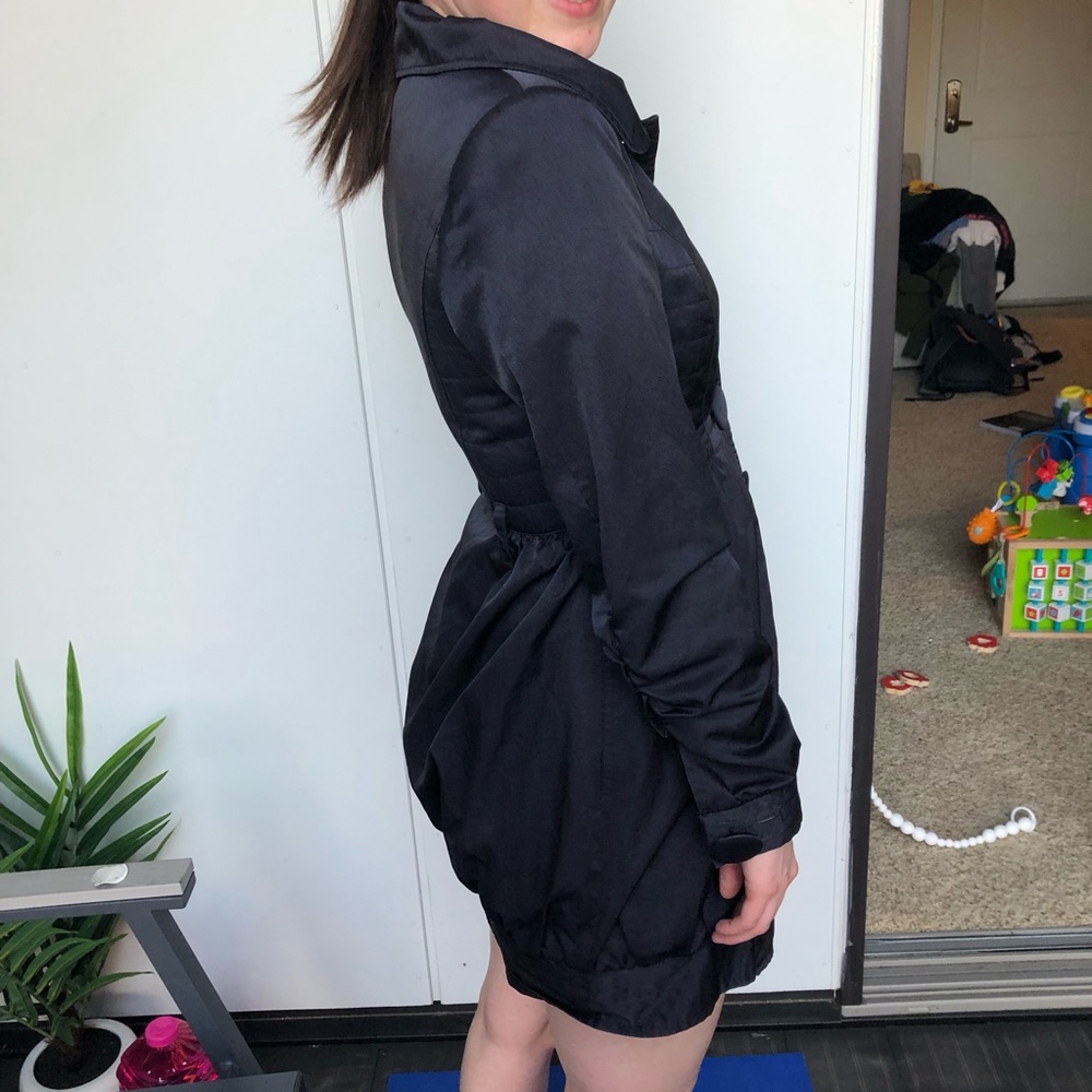 Black Twelve Layers Elegant Large Button Coat